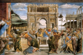 Punizione dei ribelli / Punishment of the Rebels (1480-82, Roma, Cappella Sistina)